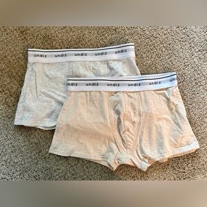 Undiz Men’s Light Gray & Beige Cotton Boxer Briefs - 2 Pack